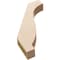 Ekena Millwork 3-inch W x 16-inch D x 22-inch H Baker Rough Cedar Woodgrain TimberThane Knee Brace, Primed BRCUR03X16X22BKRRCPR - alternate 2